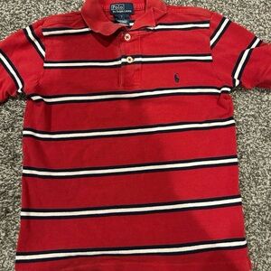 Polo by Ralph Lauren Kids Red and Navy Striped Polo